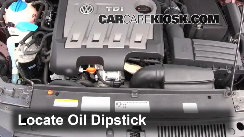 2013 Volkswagen Passat TDI SE 2.0L 4 Cyl. Turbo Diesel Oil Check Oil Level